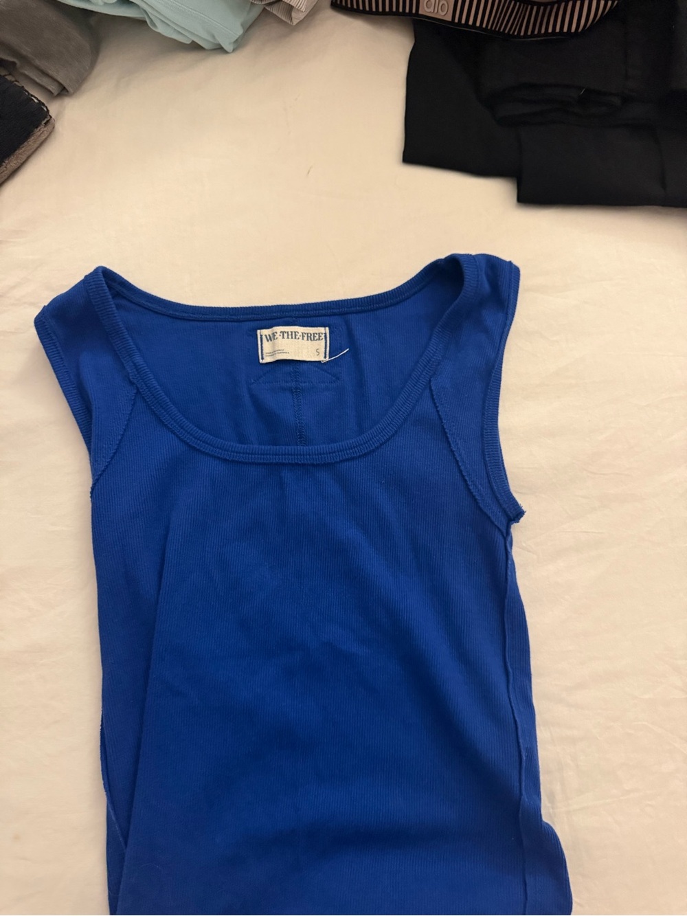 We The Free Cobalt Blue Ribbed Tank